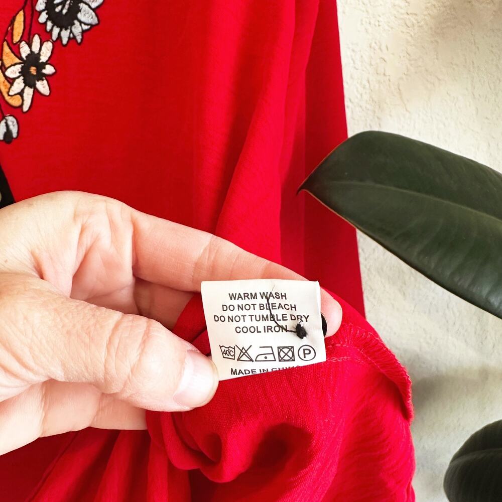 John Moon Womens Western Embroidered Fringe Button Up Shirt Large Cowgirl Rodeo - Picture 6 of 8